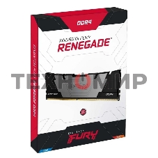Оперативная память Kingston Fury Renegade, DDR4, 64Gb (2x32Gb), 3600MHz, CL18, DIMM, с радиатором, черный