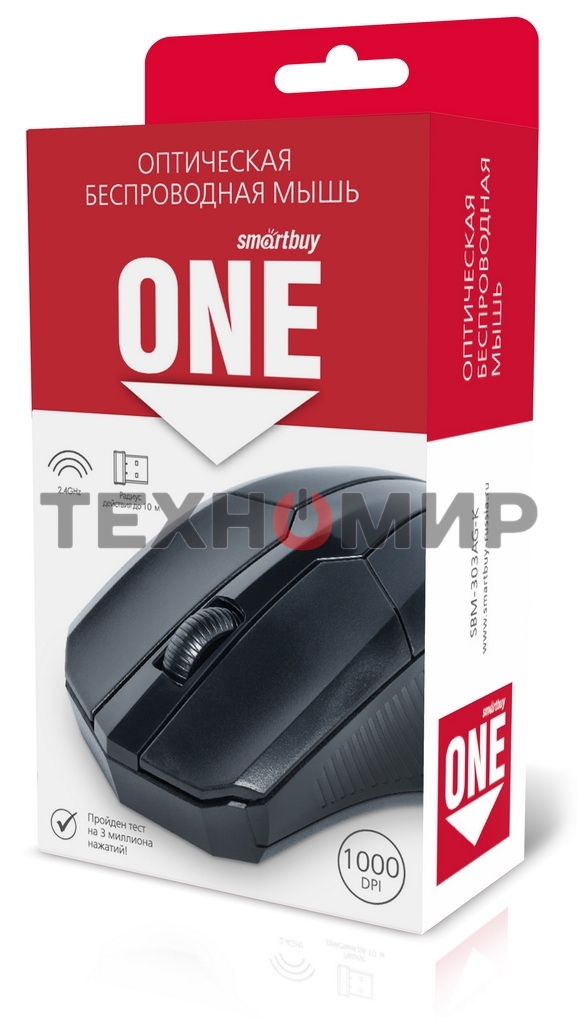 Мышь беспроводная Smartbuy (SBM-303AG-K) ONE 303AG-K черная