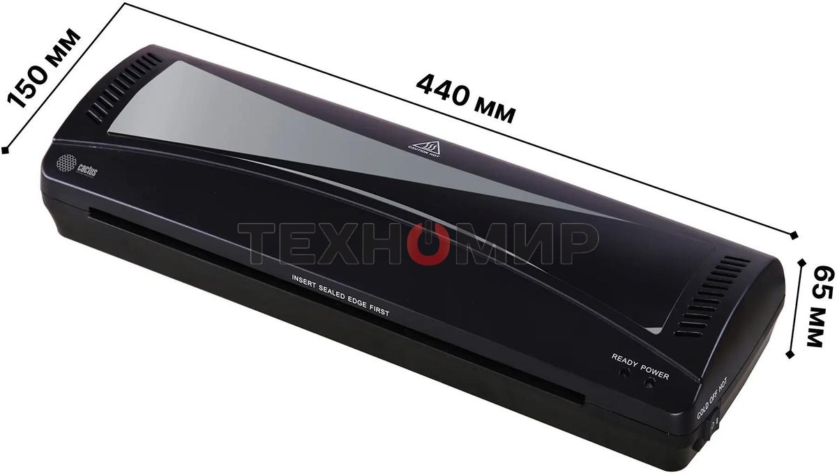 Ламинатор Cactus CS-LAB-M5 черный A3 (80-125мкм) 25 см/мин (2 вал.) хол. лам. лам. фото