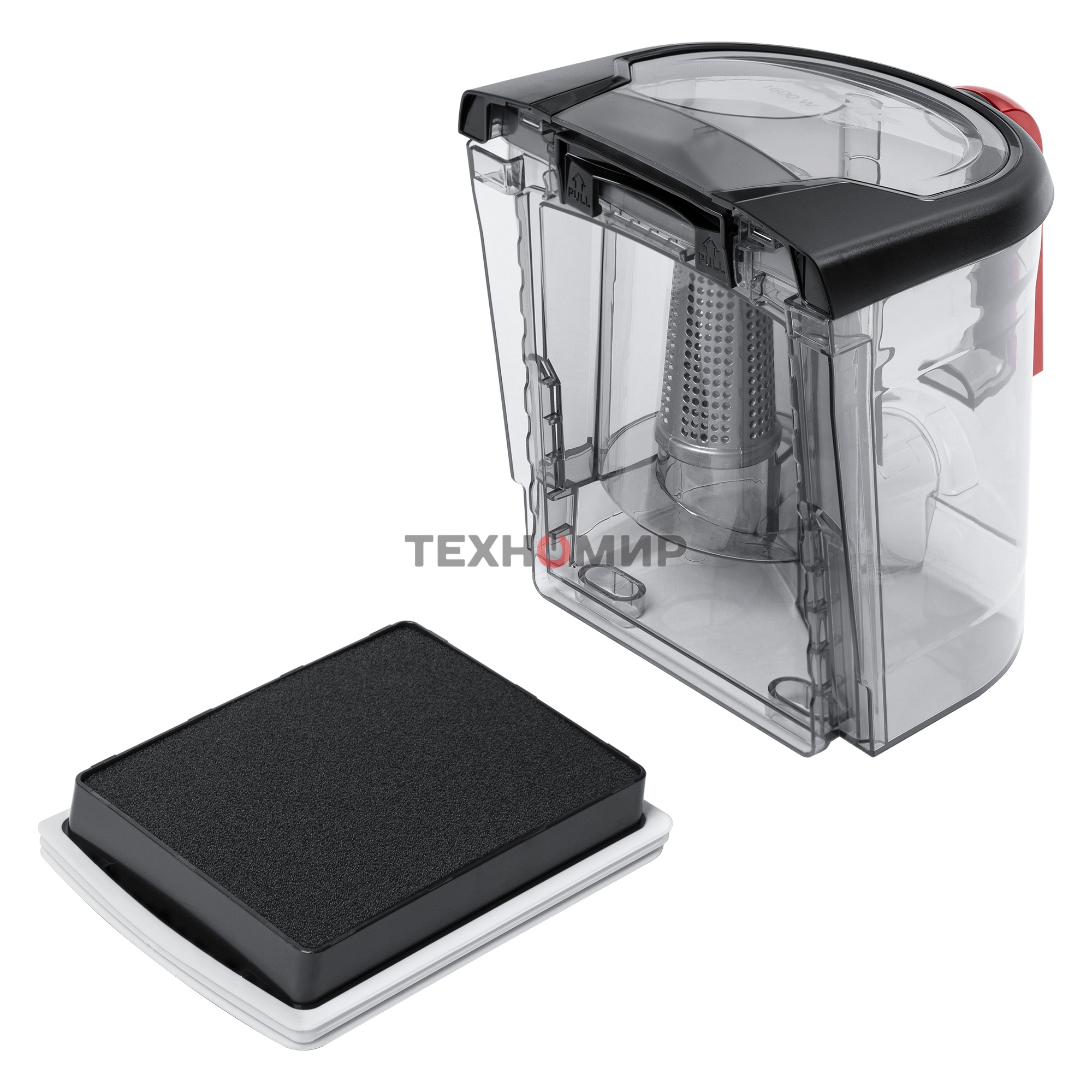 Пылесос BBK BV1801 бургунди, 300/1600 Вт, уборка сухая, пылесборник контейнер, 2 л