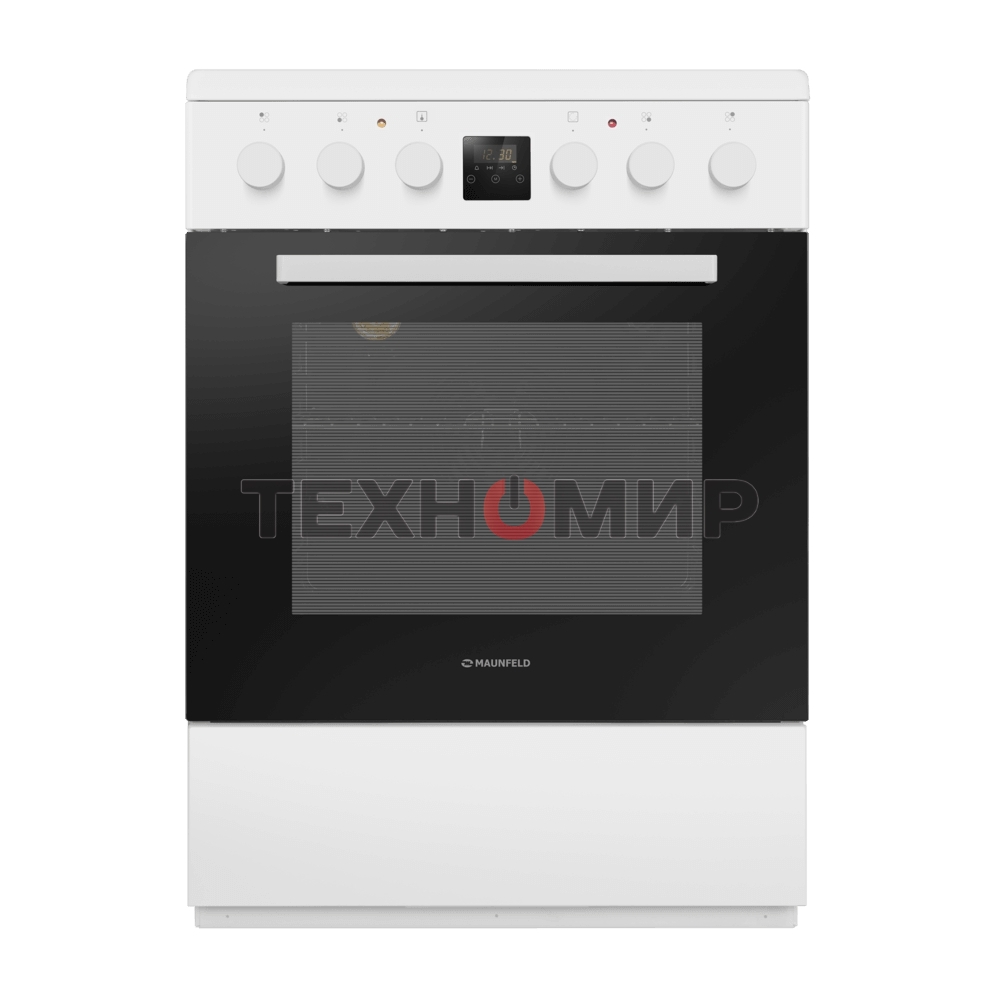 Плита электрическая Maunfeld MEC67CW08TD белый, конфорок 4 шт, духовка 59 л, 60 см x 85 см x 60 см