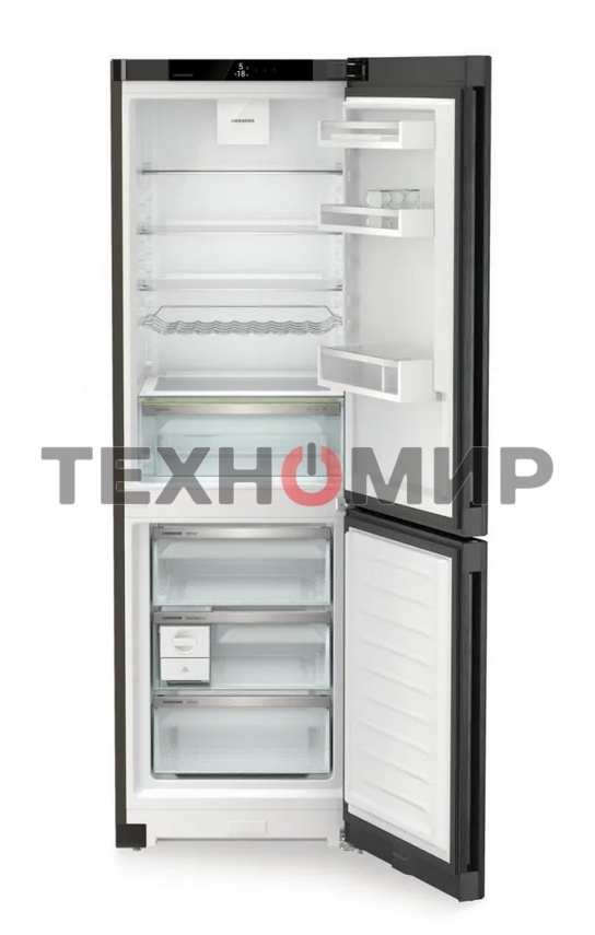 Холодильник Liebherr CNBDB 5223-22 001 черная нержавеющая сталь двухкамерный 225/94л морозилка снизу, No Frost