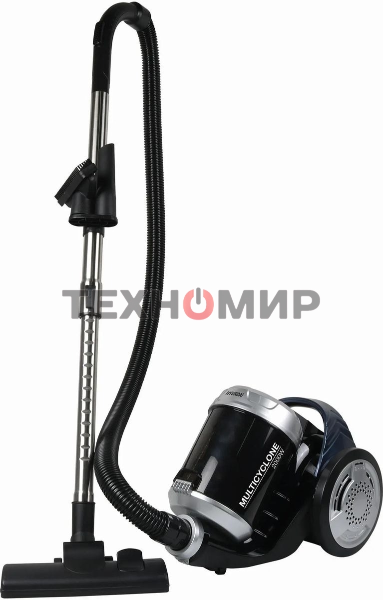 Пылесос Hyundai HYV-C2575 серебристый/темно-синий, 380/2000 Вт, уборка сухая, пылесборник контейнер 3.5 л