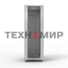 Шкаф серверный NTSS Премиум NTSS-R47U60100GS, напольный 47U 600x1000мм пер.дв.стекл металл 900кг серый 2210мм IP20