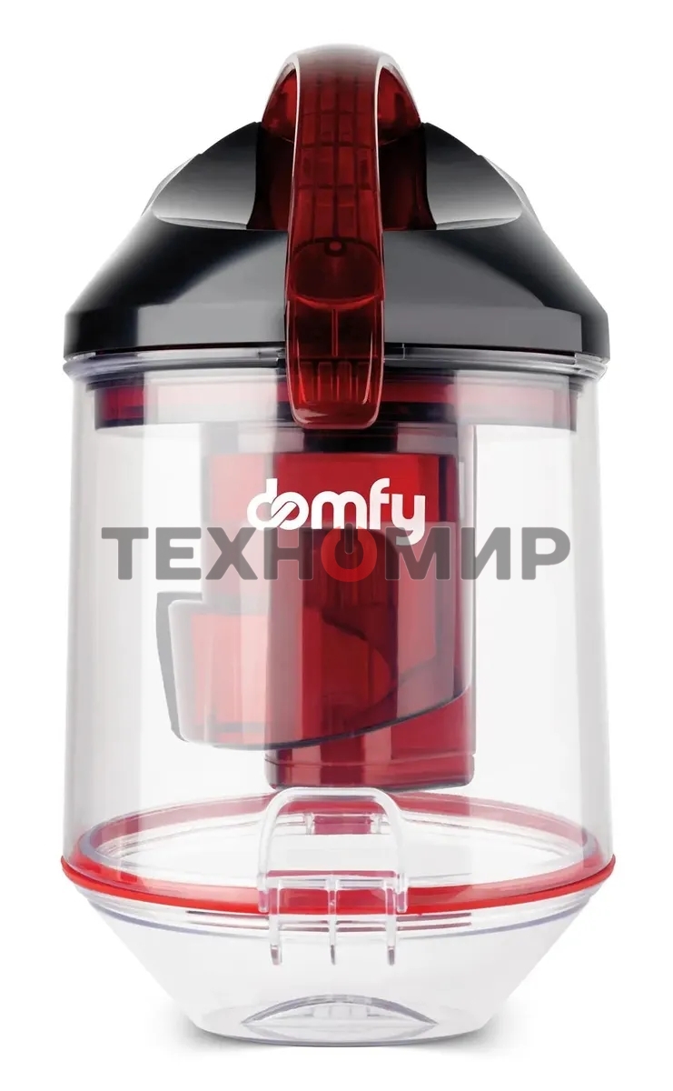 Пылесос Domfy DSC-VC704 черный/красный, 400/2400 Вт, уборка сухая, пылесборник контейнер 3 л