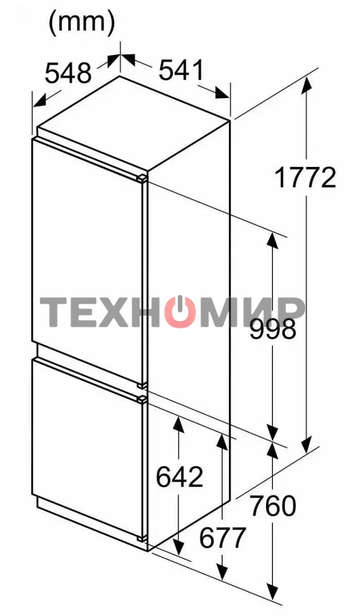 Холодильник Bosch KIN86NSE0 2-хкамерн. белый