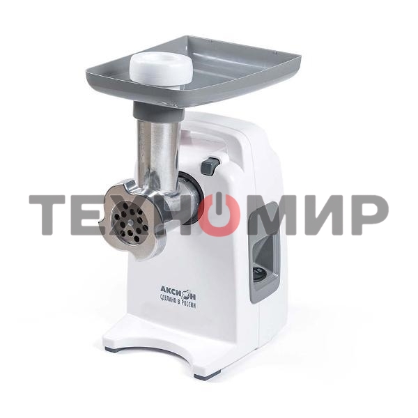 Мясорубка электрическая Аксион М321.03 белый, 1500 Вт, 1.7 кг/мин, реверс, защита от перегрузки, насадки - 5