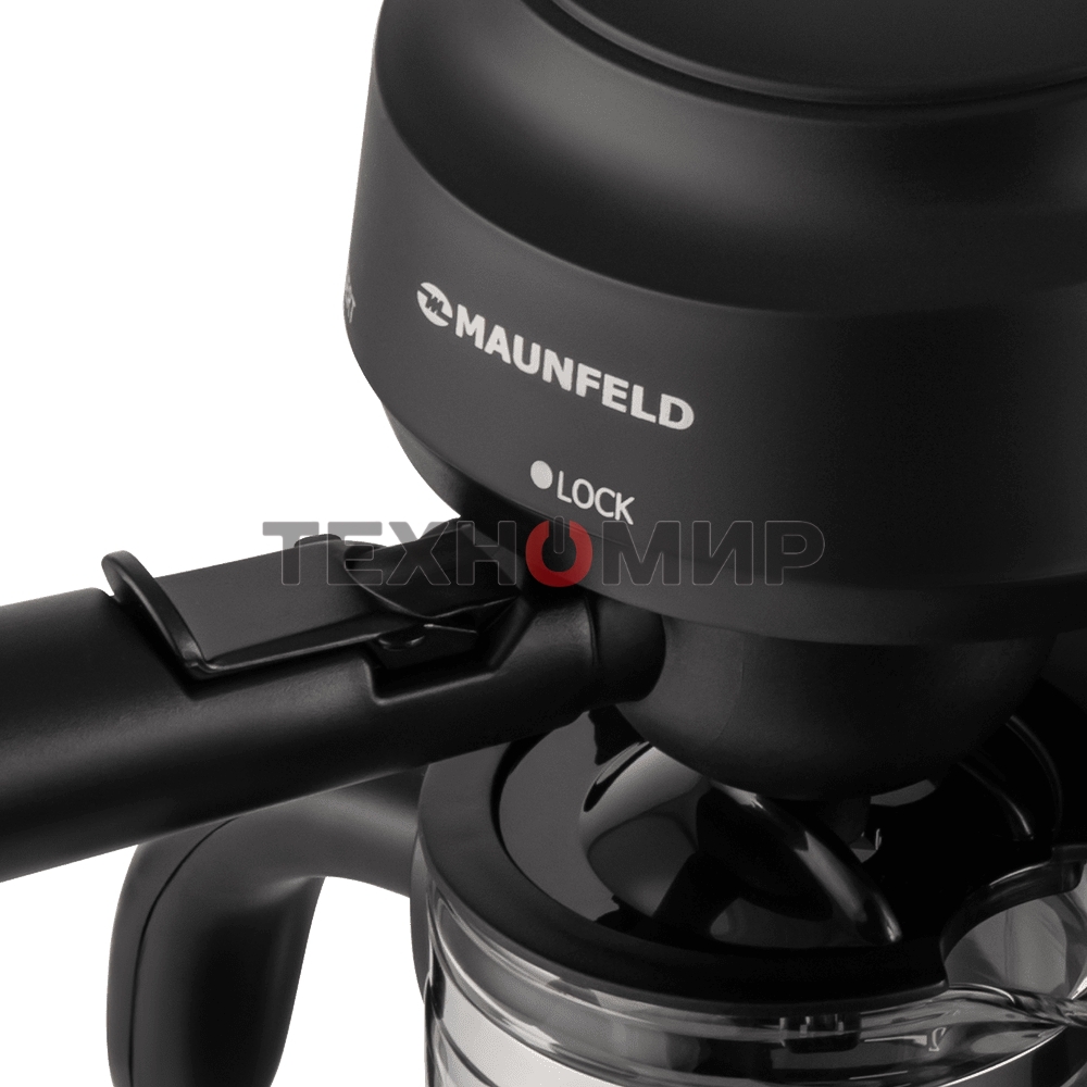 Кофемашина рожковая Maunfeld MF-733BK черный, исп. кофе - молотый, 0.24 л, 870 Вт, 4 бар