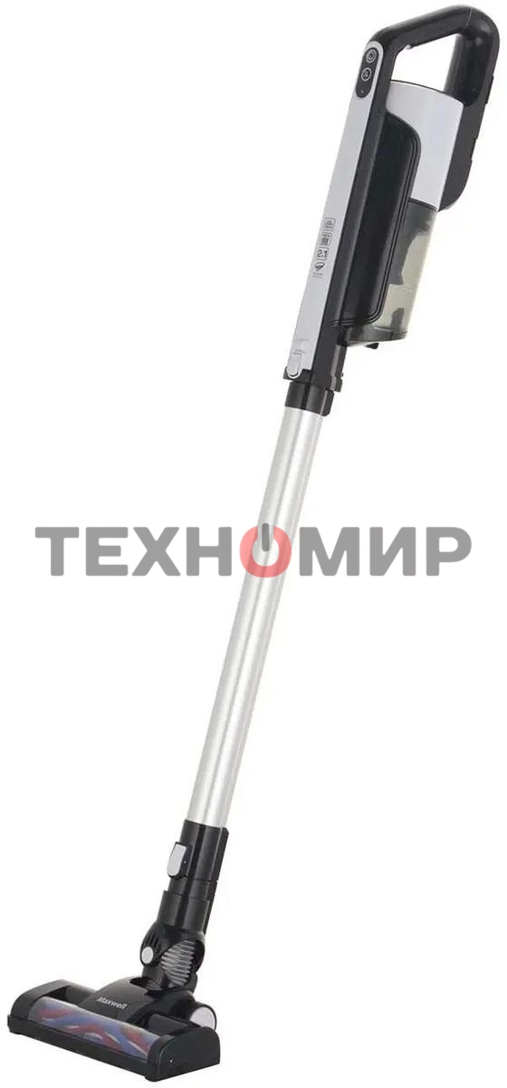Пылесос вертикальный Maxwell MW-3246 белый/черный, питание от аккумулятора, 120 Вт, уборка сухая, пылесборник 0.4 л, работа от АКБ max 35 мин