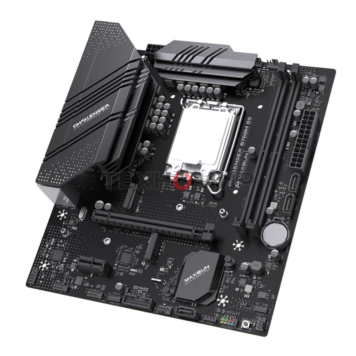 Материнская плата Maxsun Challenger B760M D5 WIFI, LGA 1700, Intel B760, 2xDDR5, 3xSATA, 2xM.2, 1xPCIe 4.0 x16, 1xPCIe 4.0 x1, 1xHDMI, 1xVGA, 1x 1Gb LAN, 2xUSB-A 3.2 Gen 1, 2xUSB-A 2.0, 3x3.5 мм, 5.1, mATX