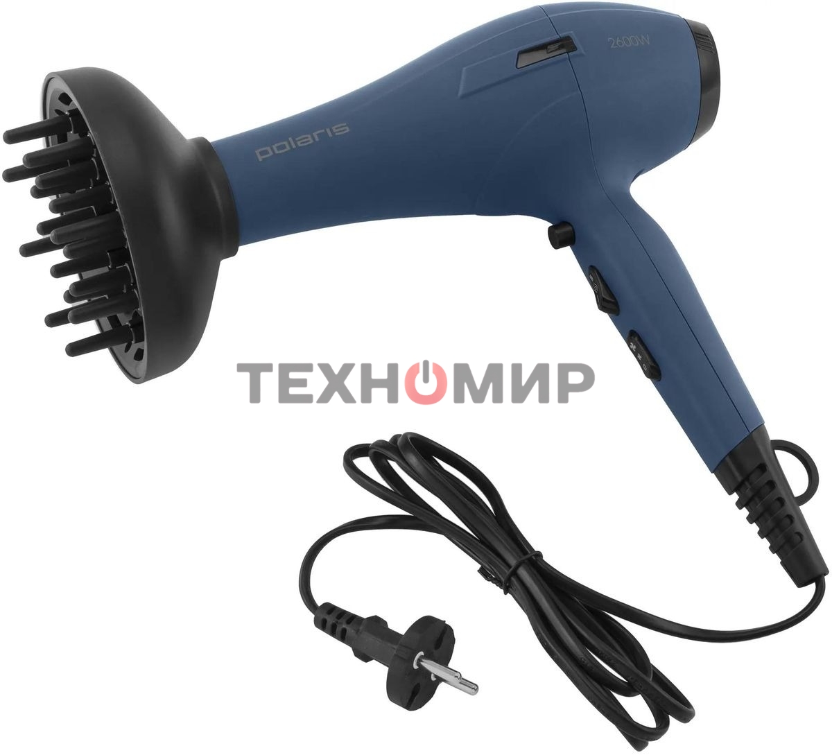 Фен Polaris PHD 2600ACi Salon Hair синий, 2600 Вт, ионизация