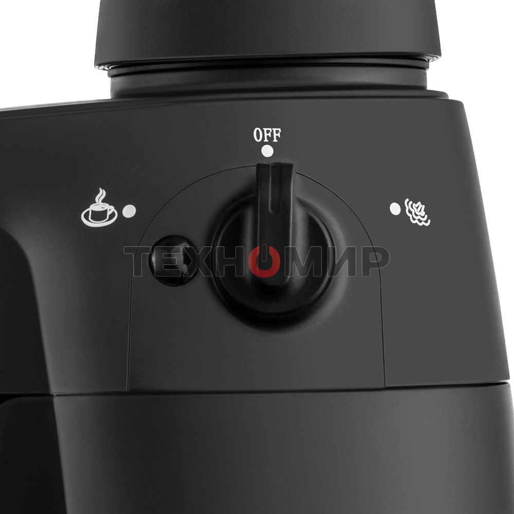 Кофемашина рожковая Maunfeld MF-733BK черный, исп. кофе - молотый, 0.24 л, 870 Вт, 4 бар