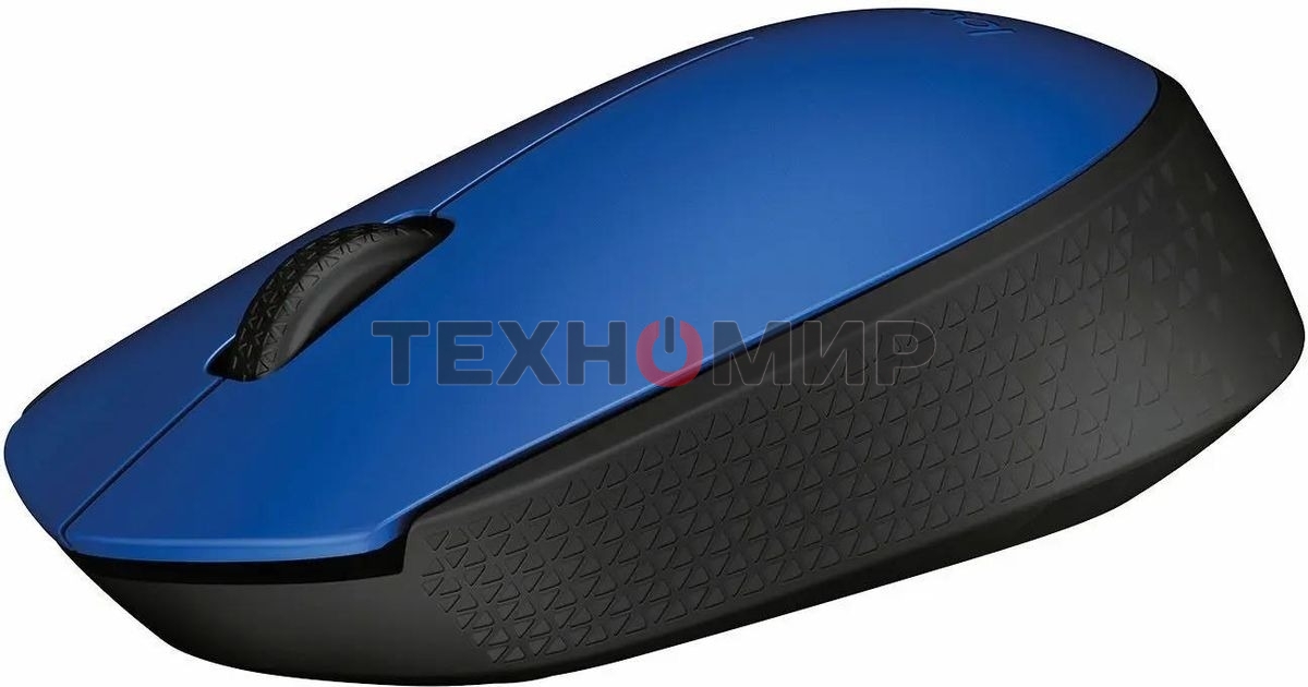 Мышь беспроводная Logitech M171 синий, 1000 dpi, радиоканал, USB, кнопки - 3