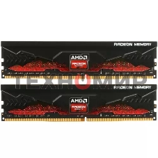 Оперативная память AMD Radeon R9, DDR4, 16GB (2x8GB), 3200MHz, CL16, DIMM, с радиатором, черный
