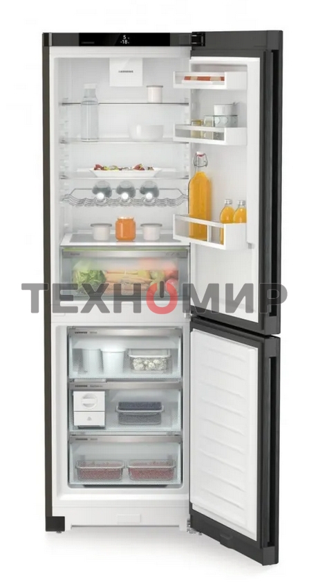 Холодильник Liebherr CNBDB 5223-22 001 черная нержавеющая сталь двухкамерный 225/94л морозилка снизу, No Frost