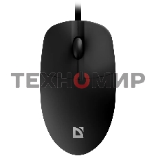 Мышь проводная Defender Azora MB-241 черный, 1200 dpi, USB, кнопки - 3