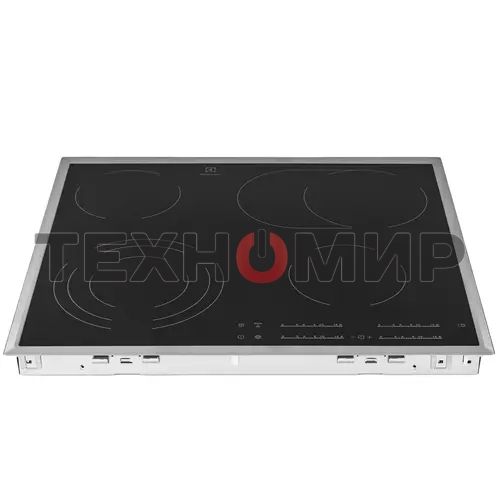 Встраиваемая варочная поверхность Electrolux электрическая, 60 см, серебристая рамка, черный
