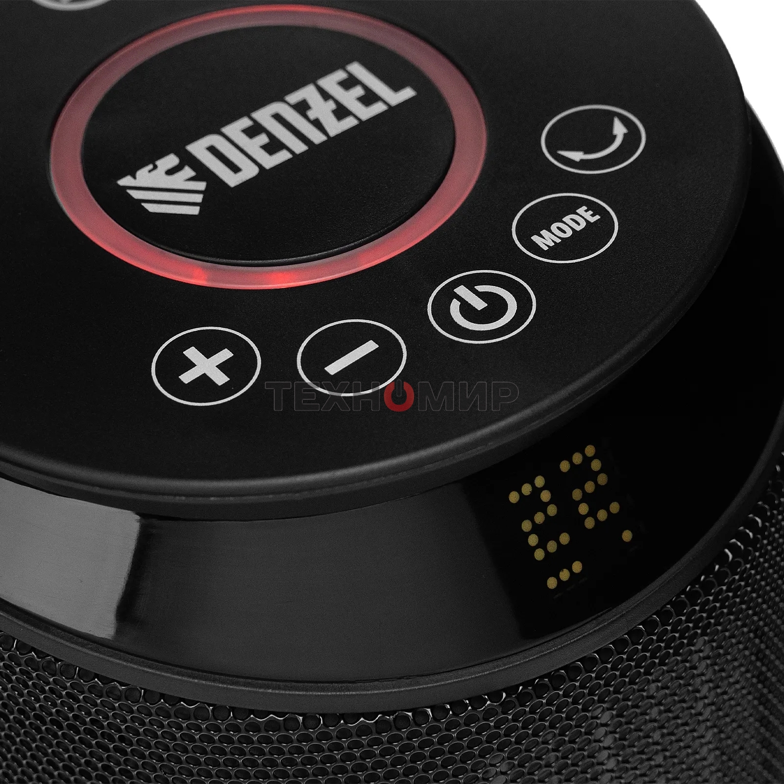 Тепловентилятор керамический Denzel DTFC-2000X, 1000/2000 Вт, 20 м2, 3 режима, пульт, Wi-Fi, термостат