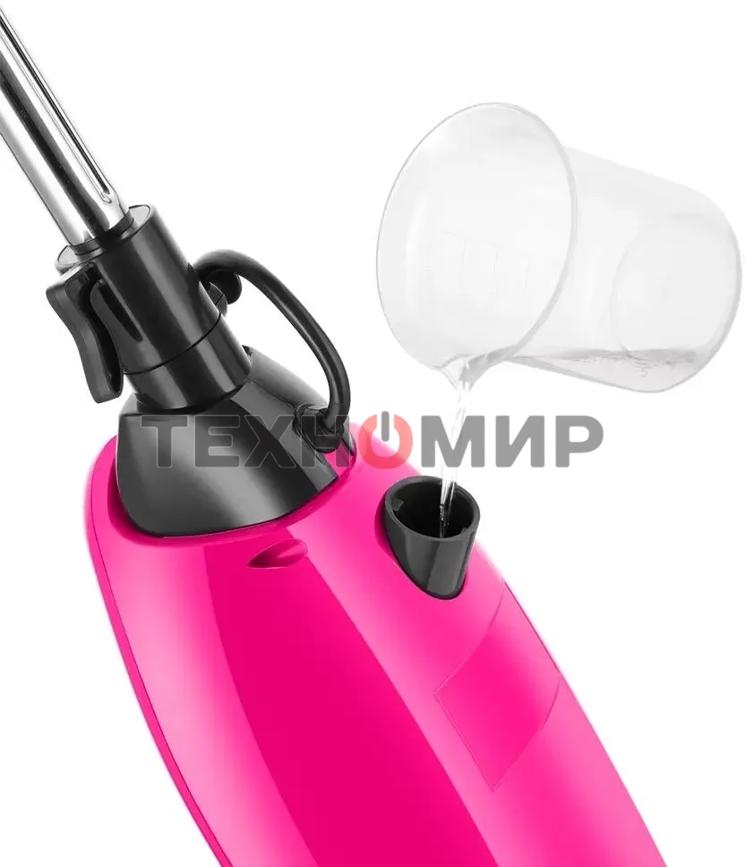 Швабра паровая Kitfort КТ-3940 1500Вт розовый/черный