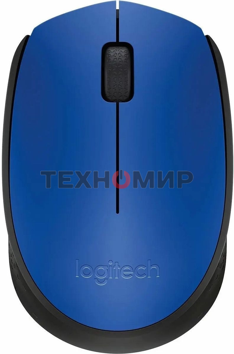 Мышь беспроводная Logitech M171 синий, 1000 dpi, радиоканал, USB, кнопки - 3