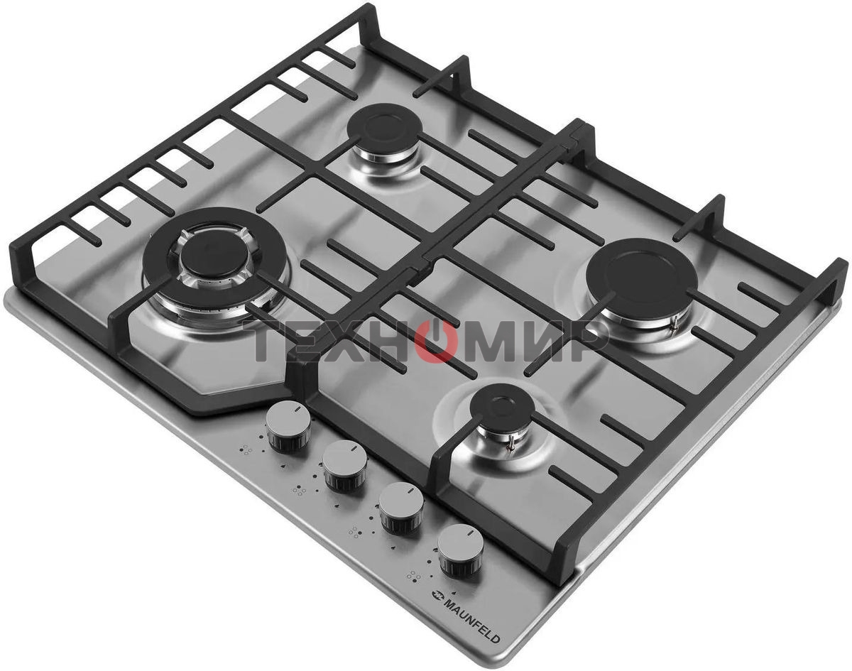 Газовая варочная панель Maunfeld EGHS.64.73CS/G, 4 конфорки, нержавеющая сталь, серебристый