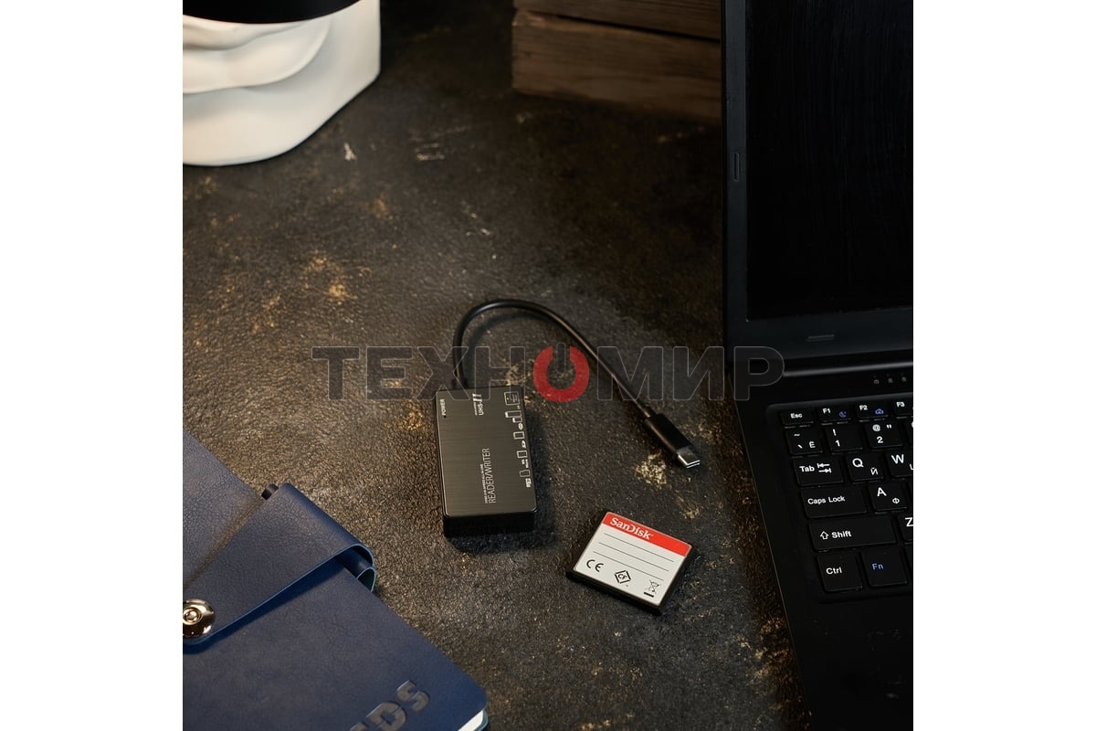 Кард-ридер Rexant 18-4118/черный/MS/MS PRODUO/M2/MMC/SD/microSD/microSDHC/microSDXC/USB Type-C/пластик