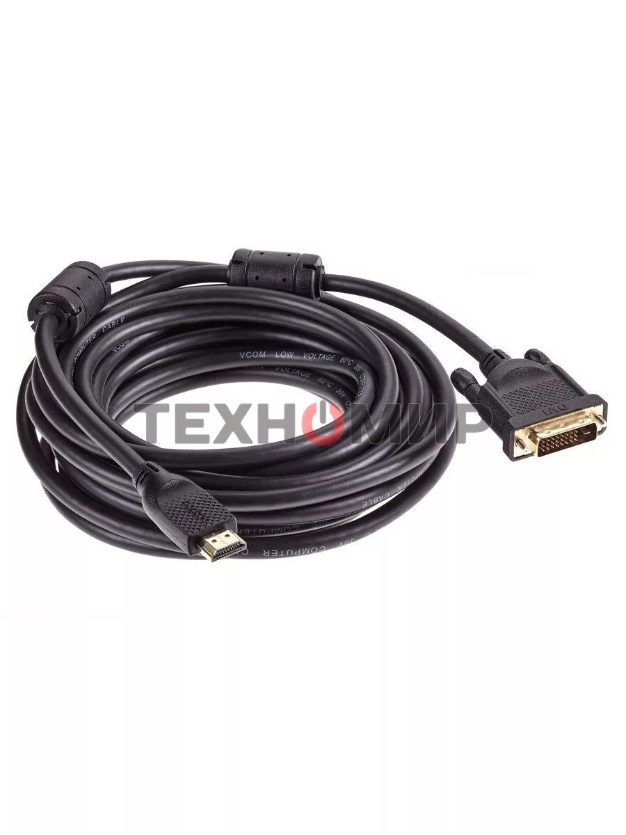 Кабель HDMI AM/DVI(24+1)M, 7.5м, CU, 1080P@60Hz, 2F, VCOM CG484GD-7.5M