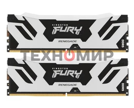 Оперативная память Kingston Fury Renegade, DDR5, 96Gb (2x48GB), 6000MHz, CL32, DIMM, с радиаторами, cеребристый/черный