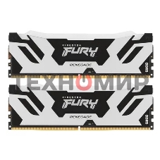 Оперативная память Kingston Fury Renegade, DDR5, 96Gb (2x48GB), 6000MHz, CL32, DIMM, с радиаторами, cеребристый/черный