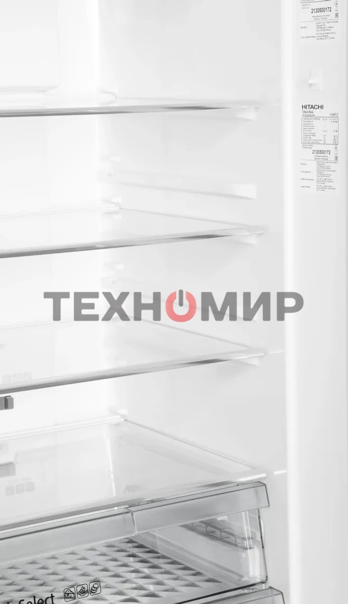 Холодильник Hitachi R-W660PUC7 GGR серый двухкамерный 396/144л морозилка сверху No Frost, Side by Side