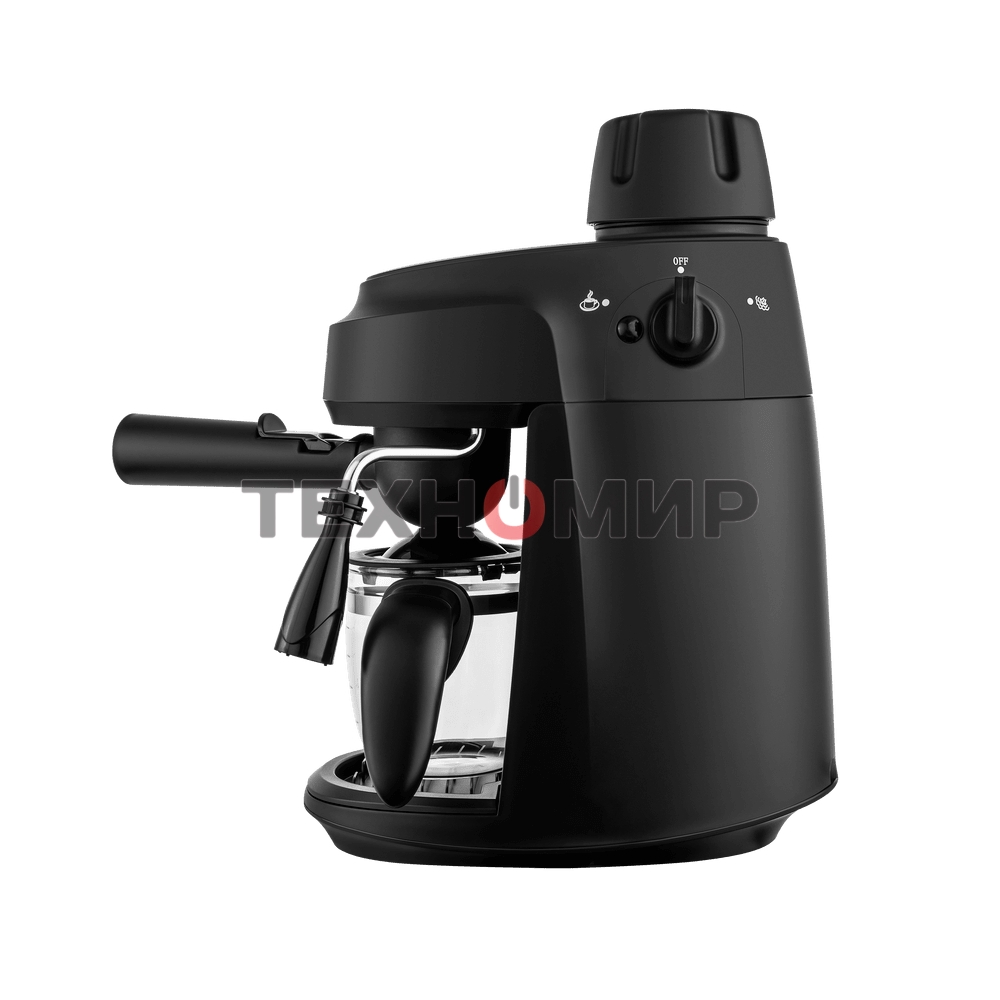 Кофемашина рожковая Maunfeld MF-733BK черный, исп. кофе - молотый, 0.24 л, 870 Вт, 4 бар