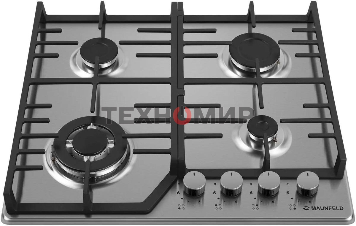 Газовая варочная панель Maunfeld EGHS.64.73CS/G, 4 конфорки, нержавеющая сталь, серебристый