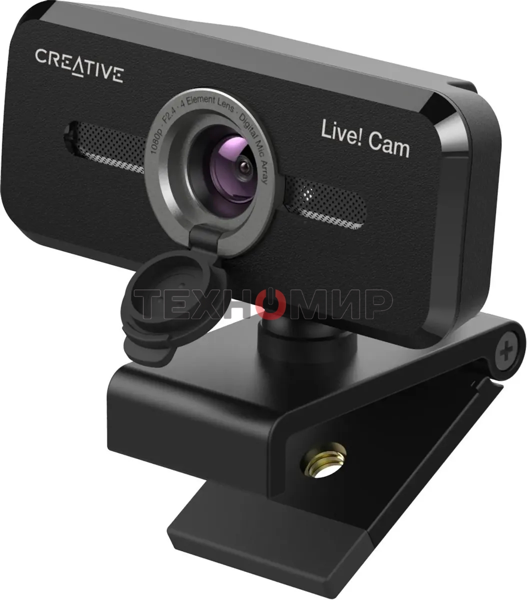 Веб-камера Creative Live! Cam Sync 1080p V2 1920x1080, 30 кадр/с, USB Type-A, микрофон, шторка приватности, универсальное крепление