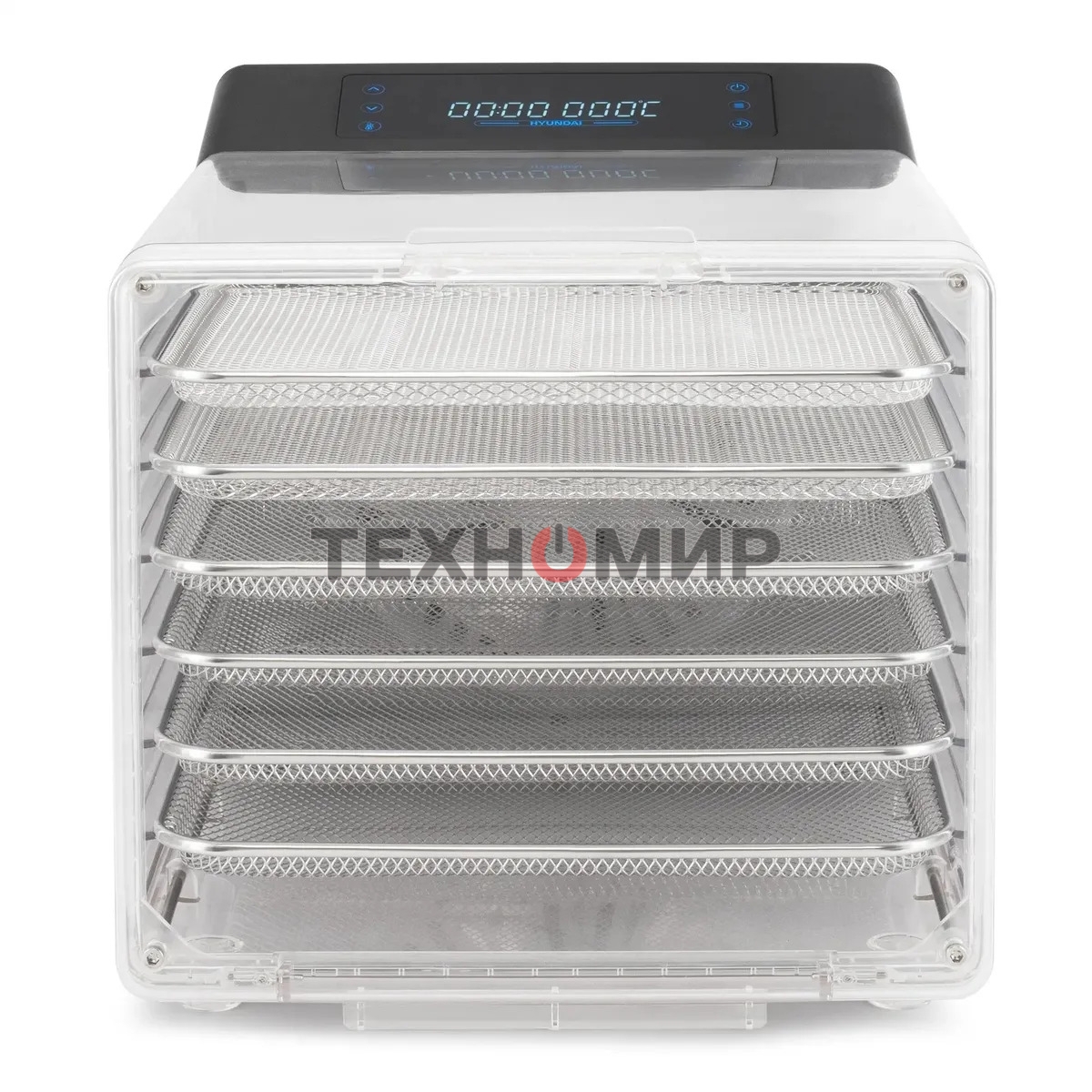 Сушка для фруктов и овощей Hyundai HYFD-8800 12под. 600 Вт, черный