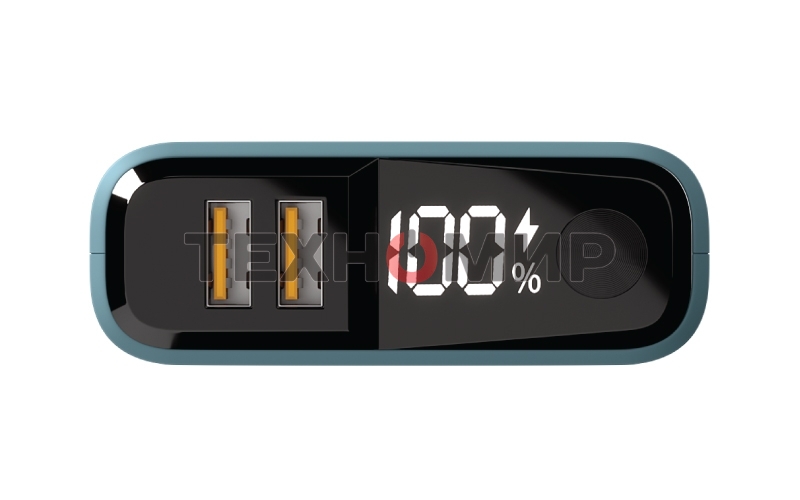 Портативный аккумулятор OLMIO QS-20, 20000mAh, 22.5W QuickCharge3.0/PowerDelivery, LCD, темно-зеленый