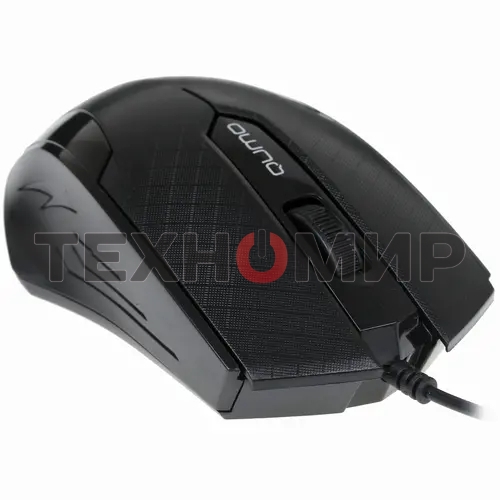 Мышь проводная Qumo Office M14 черный, 1000 dpi, USB, кнопки - 3