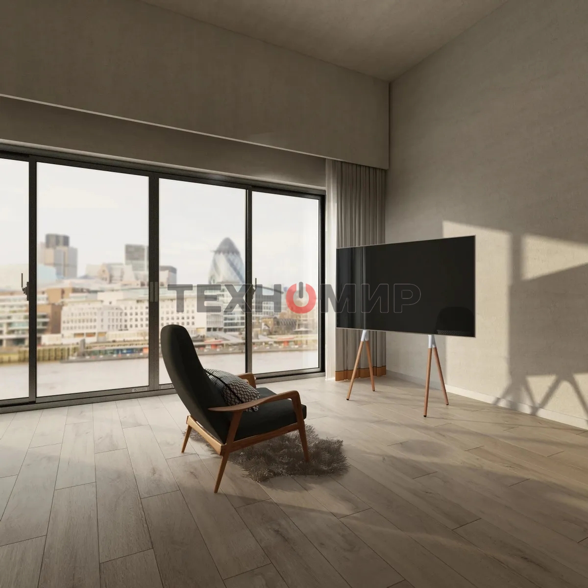 Подставка для телевизора Cactus CS-ST1247WTBCH белый/береза, 49