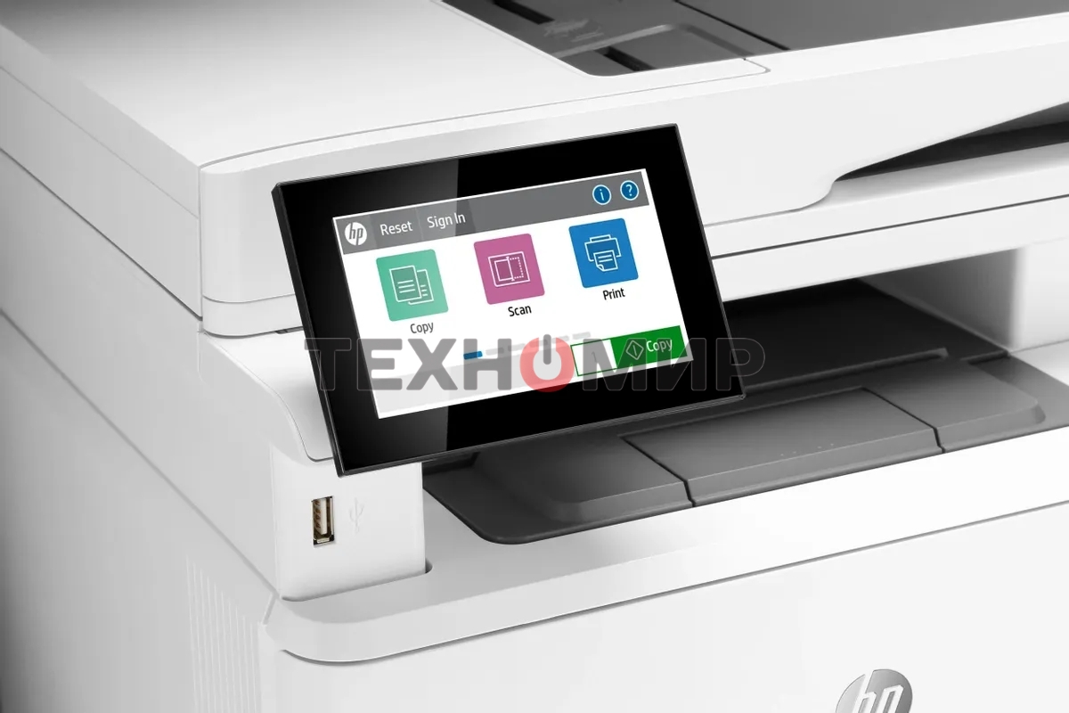 МФУ лазерное HP LaserJet Enterprise M430f (3PZ55A), A4, ч/б, печ. до 40 стр/мин., скан. до 29 стр/мин., 1200 x 1200 dpi (печать) 600x600dpi (скан), USB, RJ-45, Air Print, Mopria