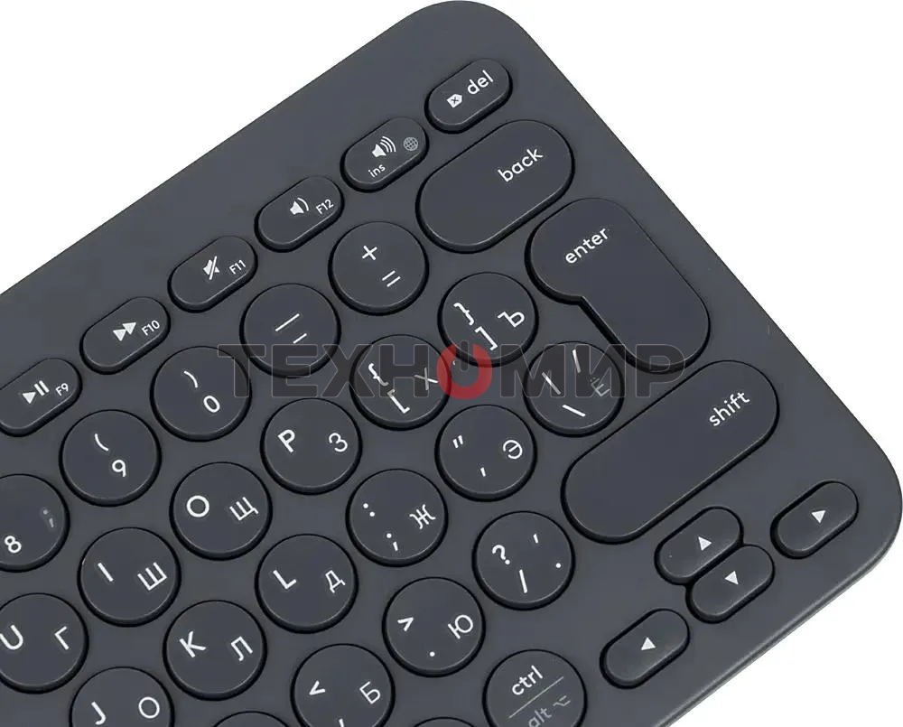 Клавиатура беспроводная Logitech K380, Bluetooth, темно-серый
