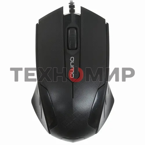 Мышь проводная Qumo Office M14 черный, 1000 dpi, USB, кнопки - 3