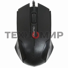 Мышь проводная Qumo Office M14 черный, 1000 dpi, USB, кнопки - 3