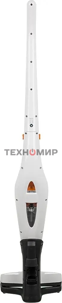 Пылесос вертикальный/ручной Mystery MVC-1118 белый/оранжевый, питание от аккумулятора, 300 Вт, уборка сухая, пылесборник 0.5 л, работа от АКБ max 30 мин