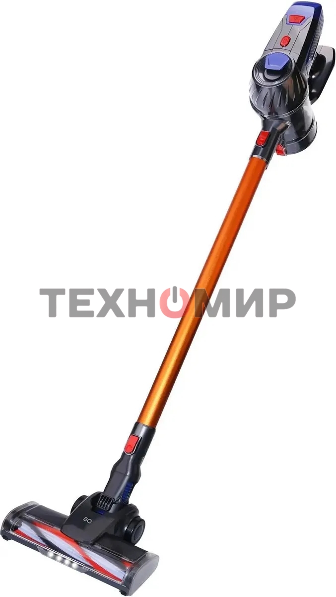 Пылесос вертикальный BQ-VC1002H серый-золотистый, питание от от аккумулятора, 45 Вт, уборка сухая, пылесборник 0.7 л, работа от АКБ max 35 мин.