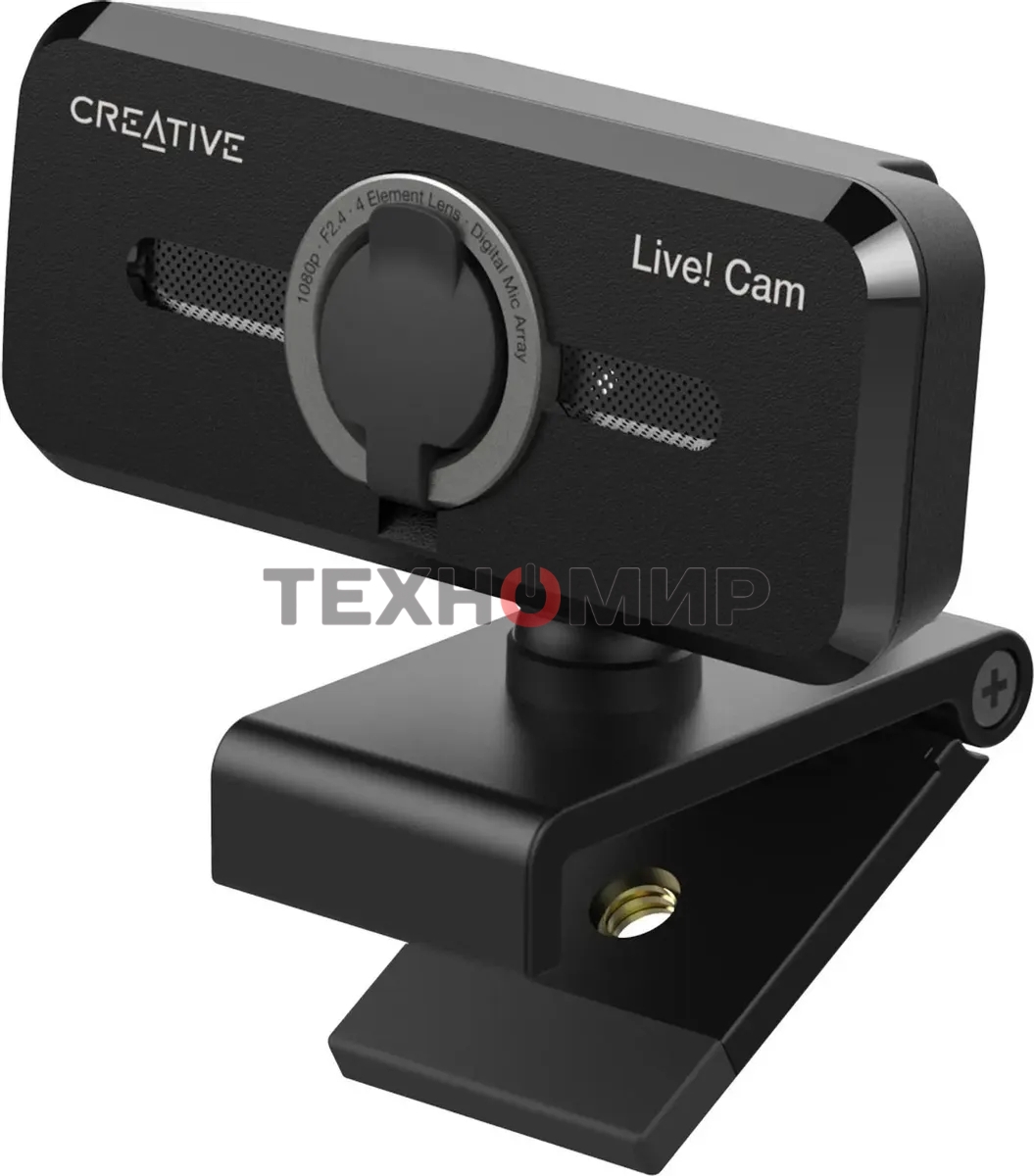Веб-камера Creative Live! Cam Sync 1080p V2 1920x1080, 30 кадр/с, USB Type-A, микрофон, шторка приватности, универсальное крепление