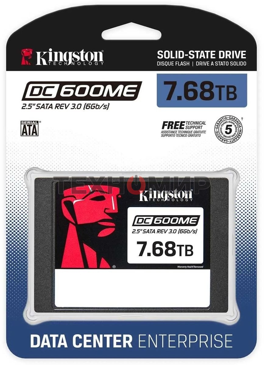 Накопитель SSD Kingston DC600M SATA-III 7.68Tb SEDC600ME/7680G 2.5