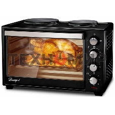 Мини-печь Великие реки Днепр-1, черный, 3200 Вт, 30 л, 2 конфорки