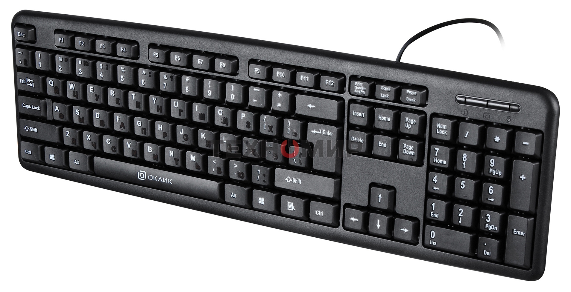 Клавиатура Oklick 90M проводная, USB Type-A, чёрный