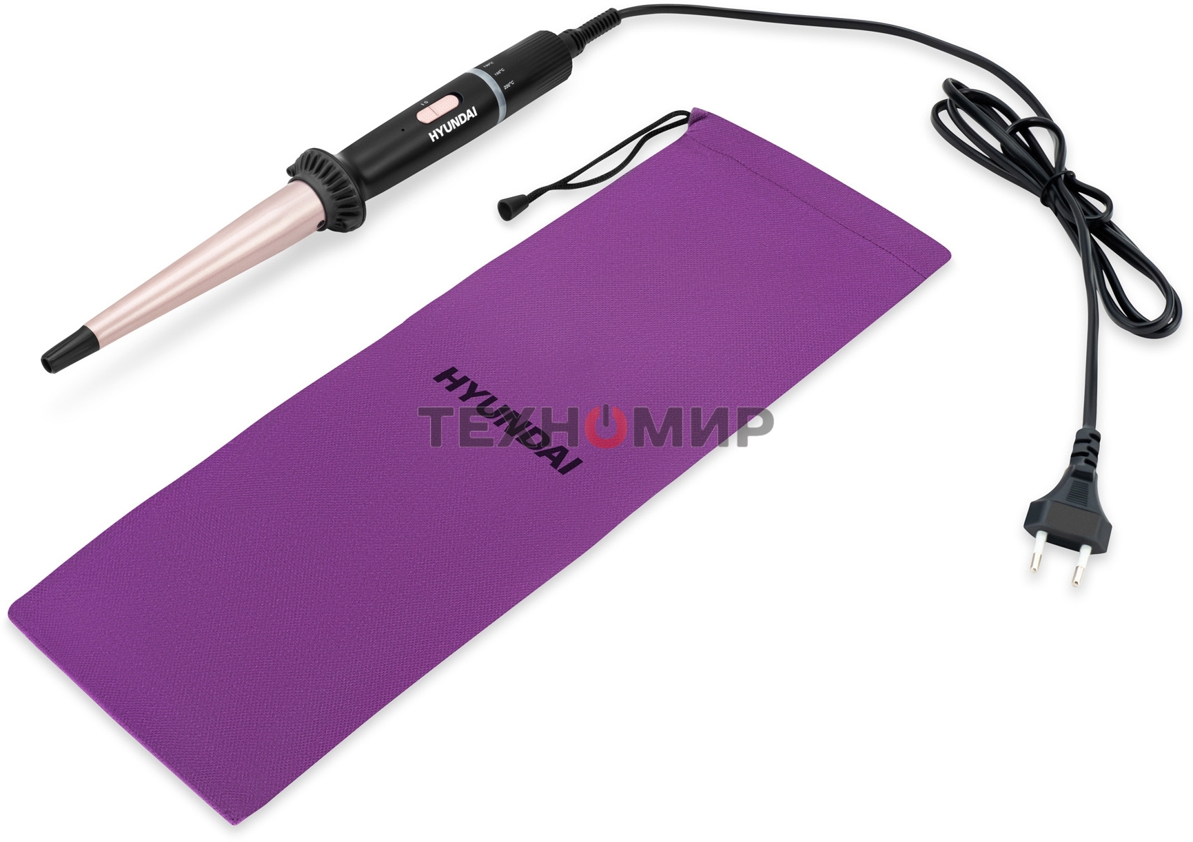 Щипцы Hyundai H-HC1410 40Вт макс.темп.:200С покрытие:керамико-турмалиновое черный