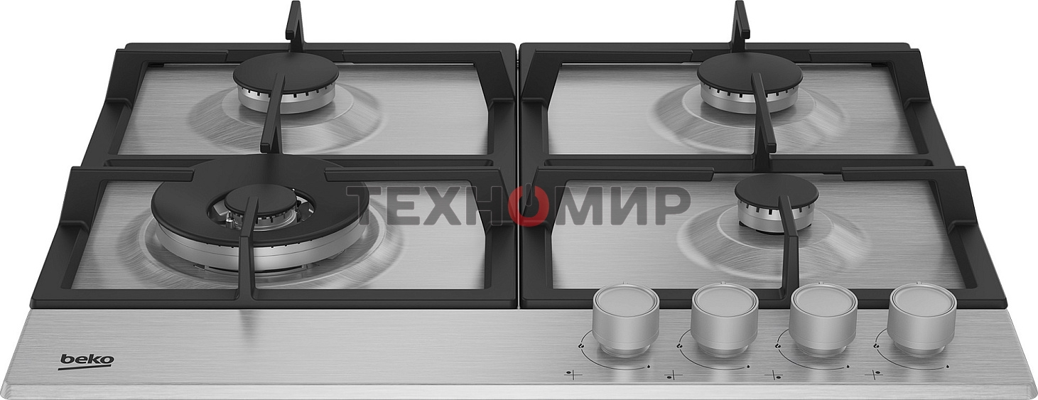 Газовая варочная панель Beko BHGM6422K5WX нержавеющая сталь