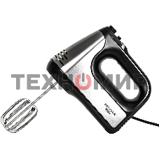 Миксер SUPRA MXS-591 500 Вт, 6 скоростей, режим Турбо, насадки для взбивания яиц и крема, насадки для замеса тяжелого теста, корпус металл/пластик, черный)